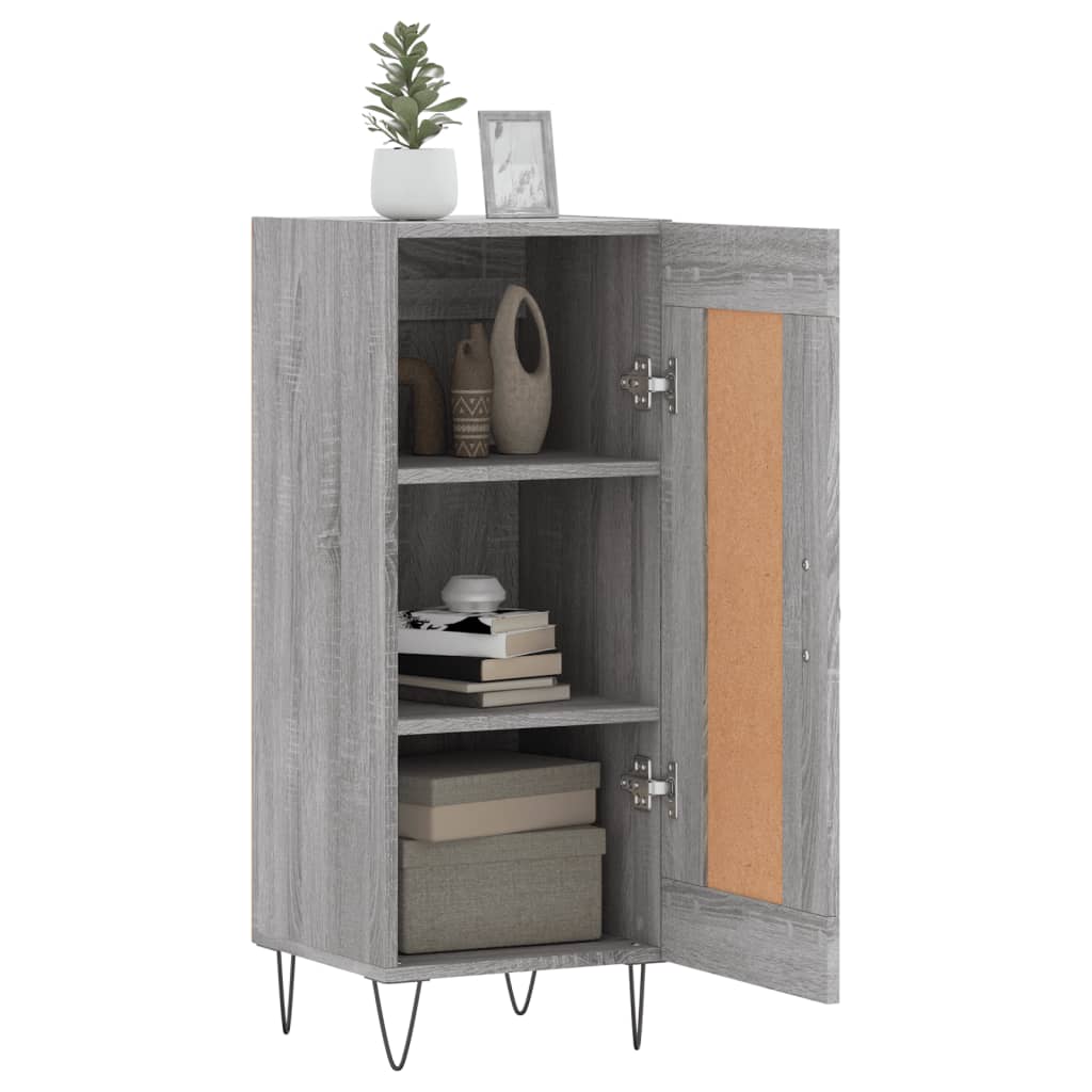 Credenza Grigio Sonoma 34,5x34x90 cm in Legno Multistrato 830442