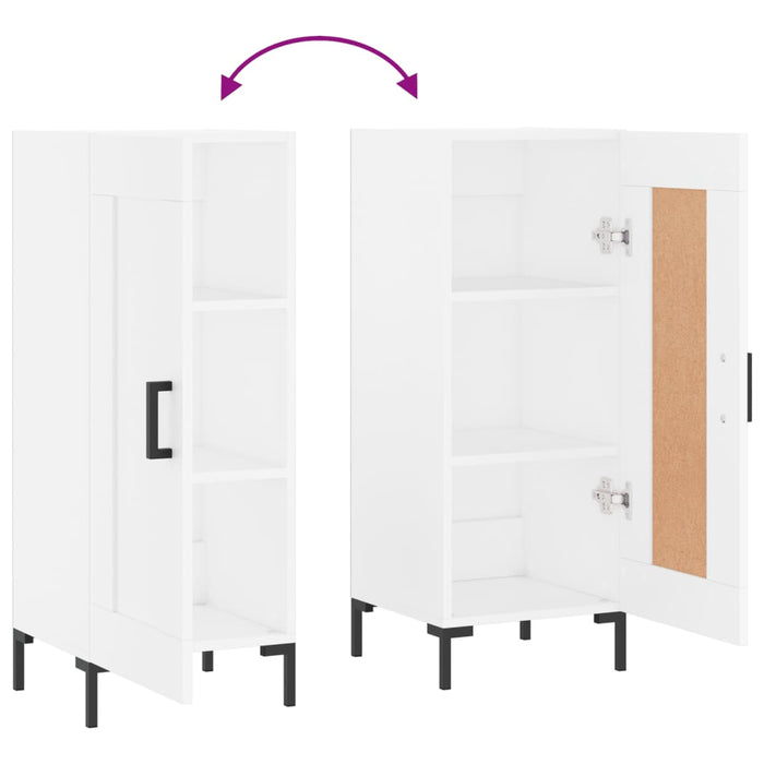 Credenza Bianca 34,5x34x90 cm in Legno Multistrato 830444