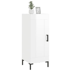 Credenza Bianco Lucido 34,5x34x90 cm in Legno Multistrato 830446