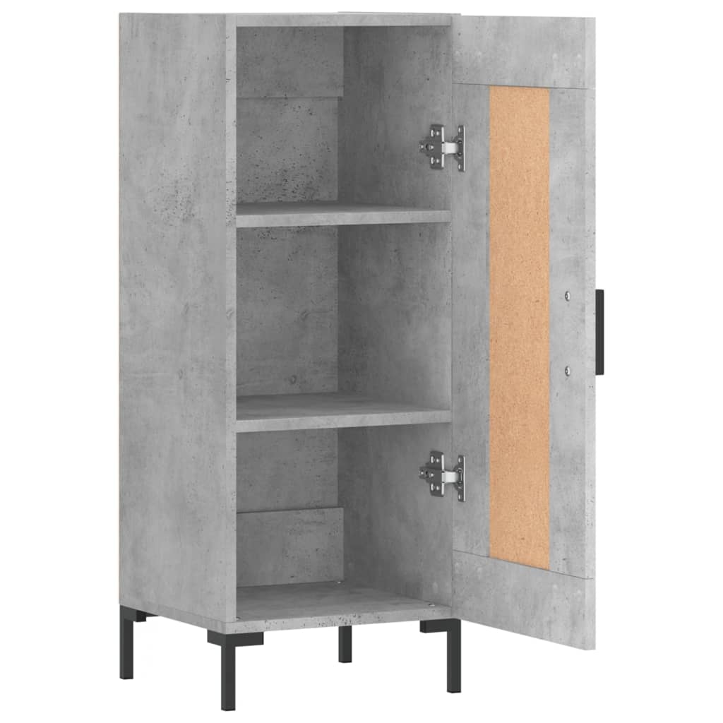 Credenza Grigio Cemento 34,5x34x90 cm in Legno Multistrato 830448