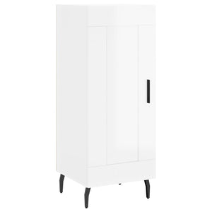 Credenza Bianco Lucido 34,5x34x90 cm in Legno Multistrato 830462