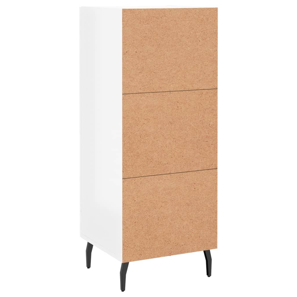 Credenza Bianco Lucido 34,5x34x90 cm in Legno Multistrato 830462