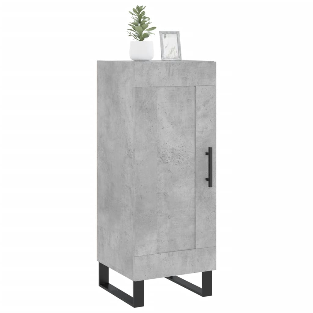 Credenza Grigio Cemento 34,5x34x90 cm in Legno Multistrato 830472