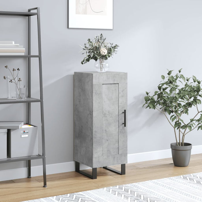 Credenza Grigio Cemento 34,5x34x90 cm in Legno Multistrato 830472