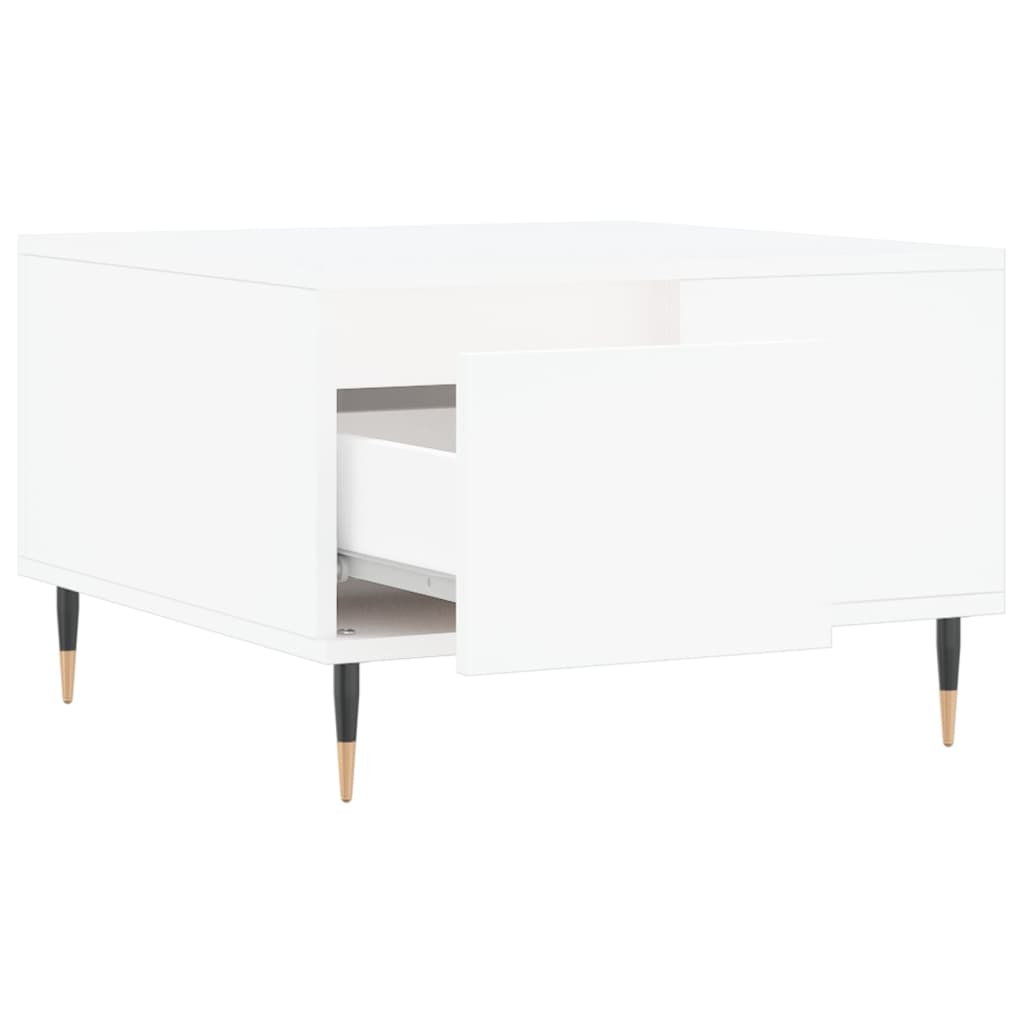 Tavolino da Salotto Bianco 55x55x36,5 cm in Legno Multistrato 830748