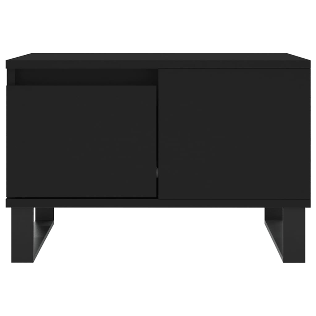 Tavolino da Salotto Nero 55x55x36,5 cm in Legno Multistrato 830765