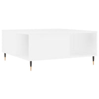 Tavolino da Salotto Bianco 80x80x36,5 cm in Legno Multistrato 830772