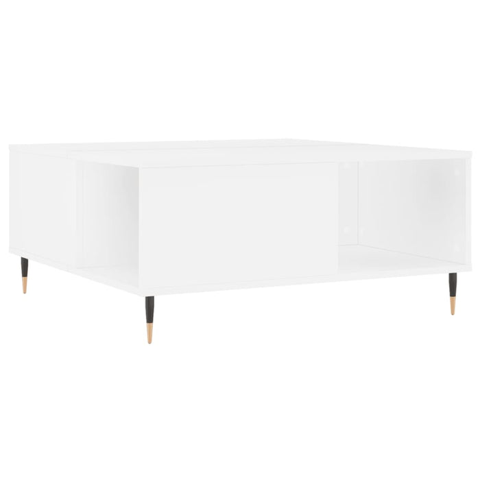 Tavolino da Salotto Bianco 80x80x36,5 cm in Legno Multistrato 830772