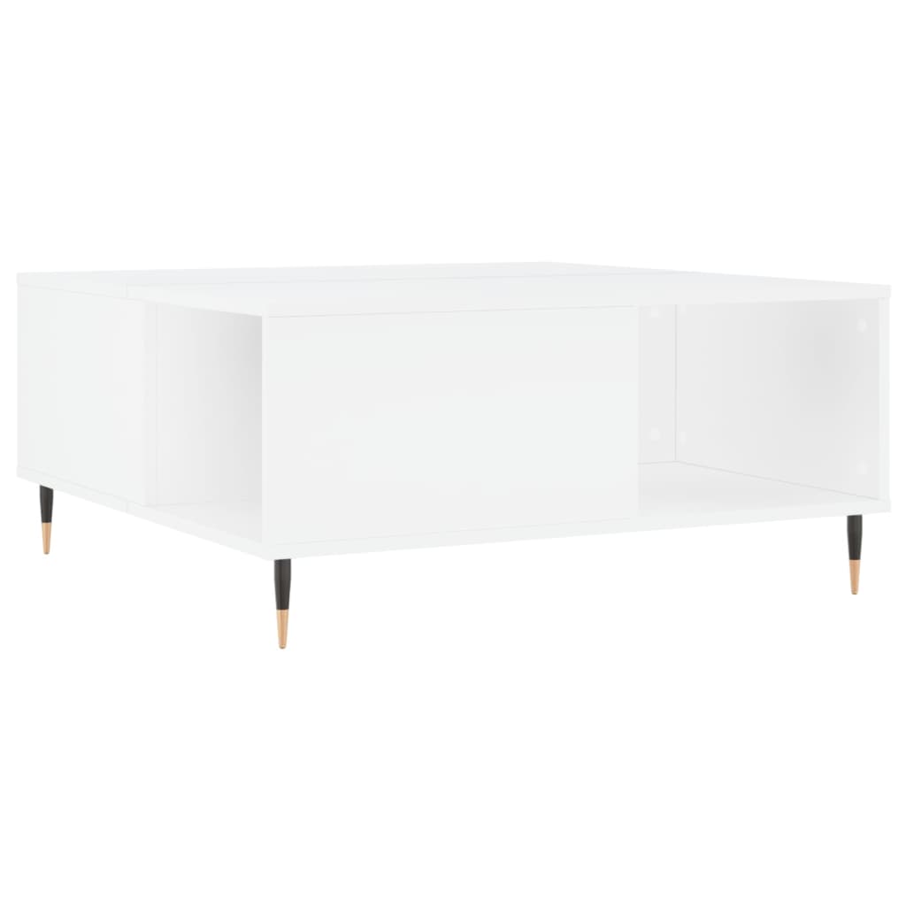 Tavolino da Salotto Bianco 80x80x36,5 cm in Legno Multistrato 830772