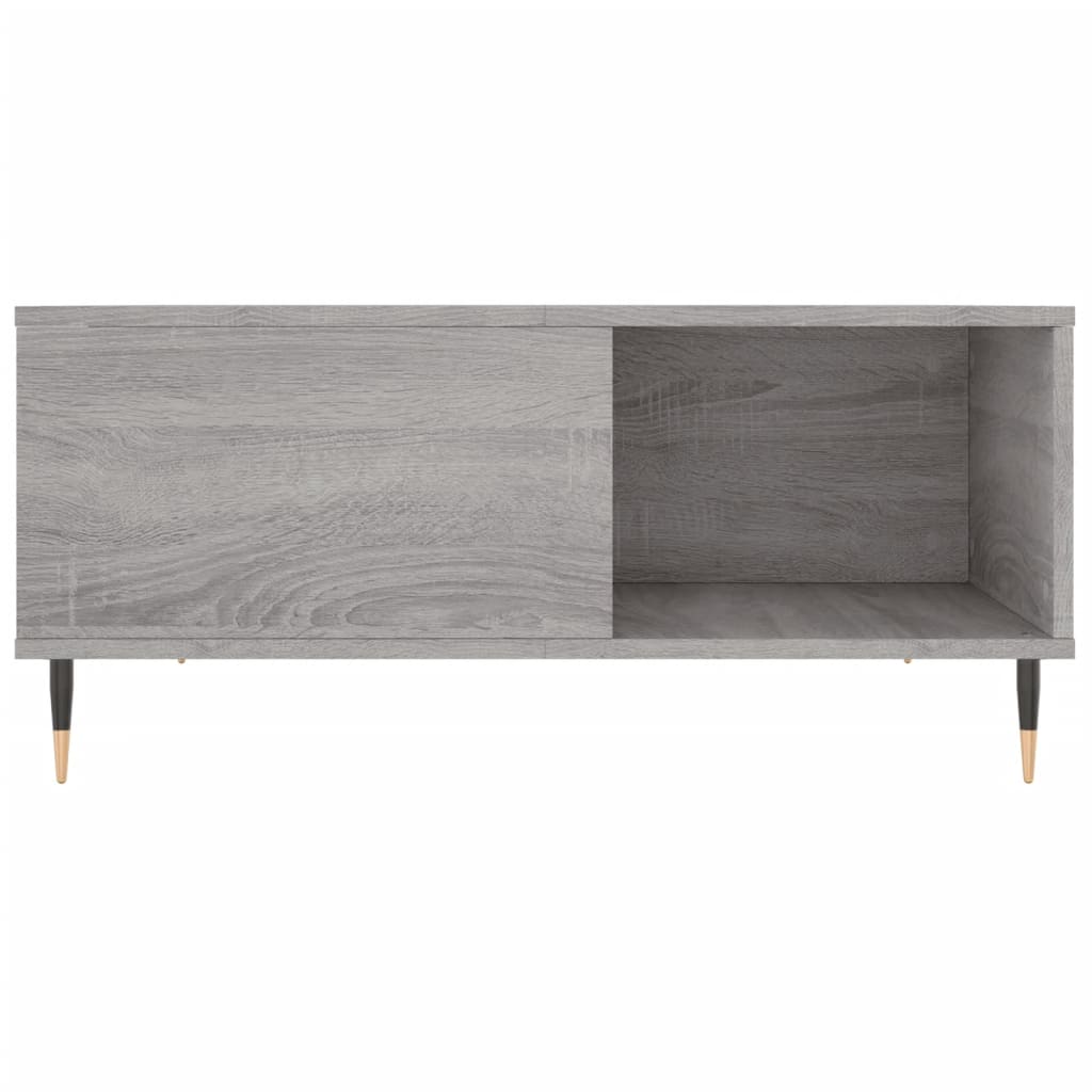 Tavolino Salotto Grigio Sonoma 80x80x36,5 cm Legno Multistrato 830778