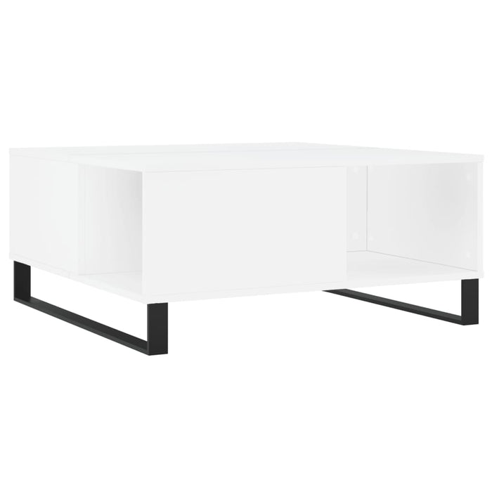 Tavolino da Salotto Bianco 80x80x36,5 cm in Legno Multistrato 830788