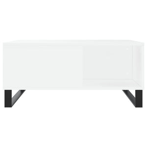 Tavolino da Salotto Bianco 80x80x36,5 cm in Legno Multistrato 830788