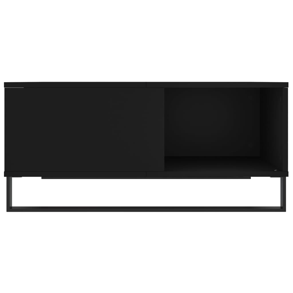 Tavolino da Salotto Nero 80x80x36,5 cm in Legno Multistrato 830789