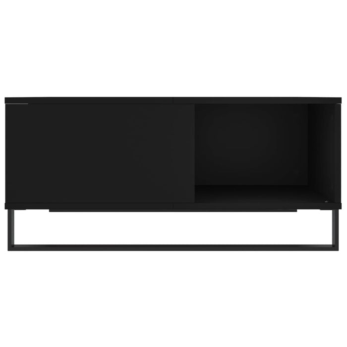 Tavolino da Salotto Nero 80x80x36,5 cm in Legno Multistrato 830789