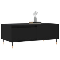 Tavolino da Salotto Nero 90x50x36,5 cm in Legno Multistrato 830797