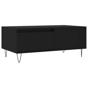 Tavolino da Salotto Nero 90x50x36,5 cm in Legno Multistrato 830805