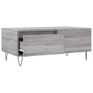 Tavolino Salotto Grigio Sonoma 90x50x36,5 cm Legno Multistrato 830810