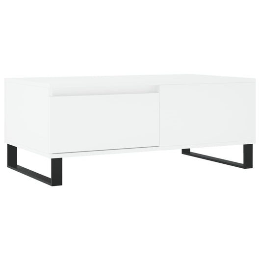 Tavolino da Salotto Bianco 90x50x36,5 cm in Legno Multistratocod mxl 103556