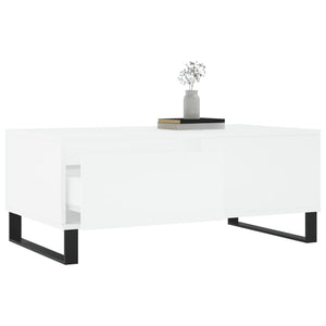 Tavolino da Salotto Bianco 90x50x36,5 cm in Legno Multistratocod mxl 103556