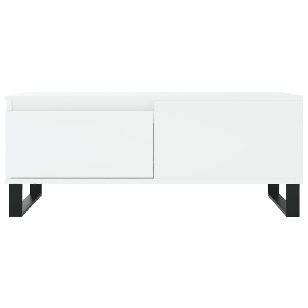 Tavolino da Salotto Bianco 90x50x36,5 cm in Legno Multistrato 830812