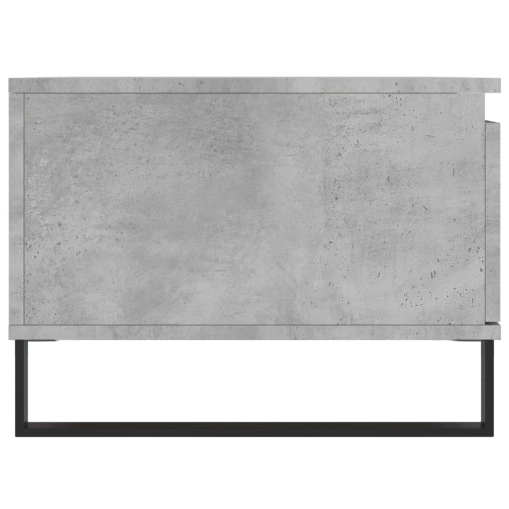 Tavolino Salotto Grigio Cemento 90x50x36,5 cm Legno Multistrato 830816