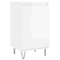 Credenza Bianco Lucido 40x35x70 cm in Legno Multistrato 831056