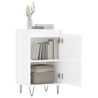 Credenza Bianco Lucido 40x35x70 cm in Legno Multistrato 831056