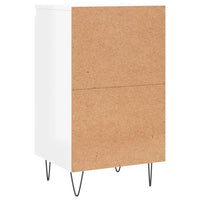 Credenza Bianco Lucido 40x35x70 cm in Legno Multistrato 831056