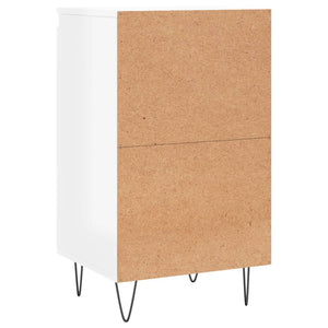 Credenza Bianco Lucido 40x35x70 cm in Legno Multistrato 831056