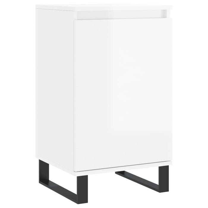 Credenza Bianco Lucido 40x35x70 cm in Legno Multistrato 831072