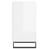 Credenza Bianco Lucido 40x35x70 cm in Legno Multistrato 831072