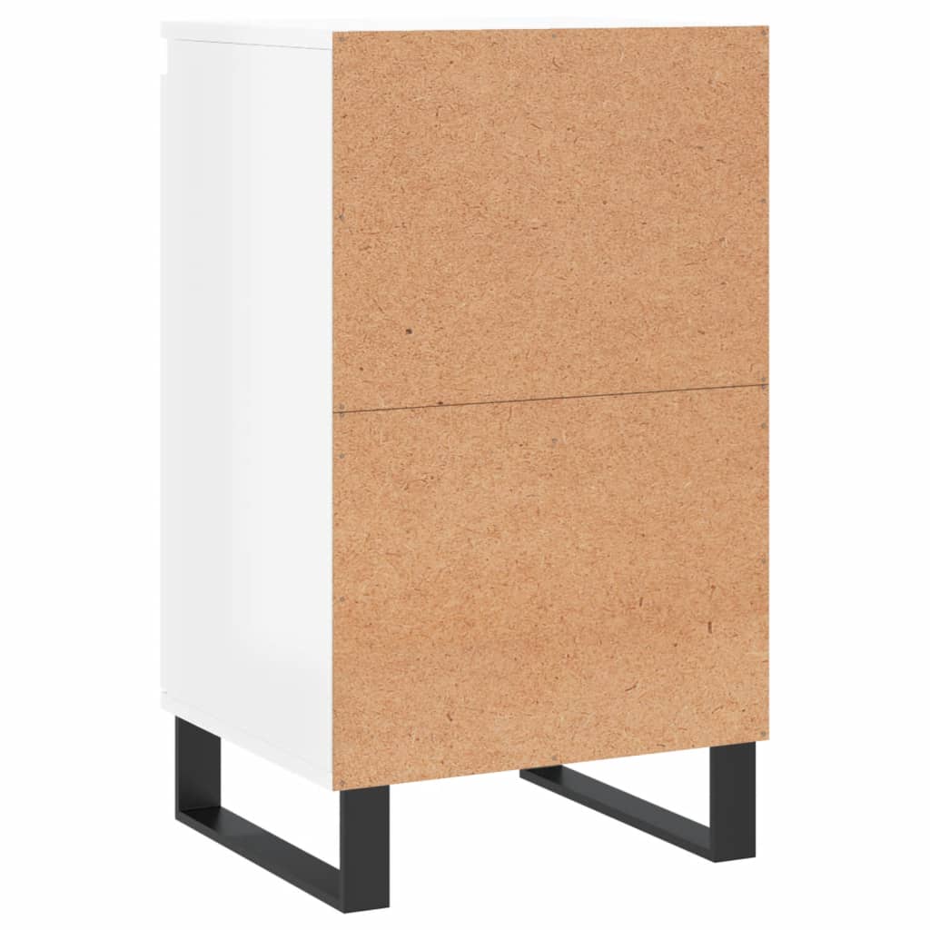 Credenza Bianco Lucido 40x35x70 cm in Legno Multistrato 831072