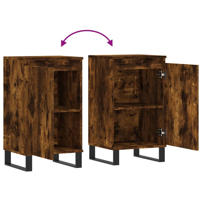 Credenza Rovere Fumo 40x35x70 cm in Legno Multistrato 831078