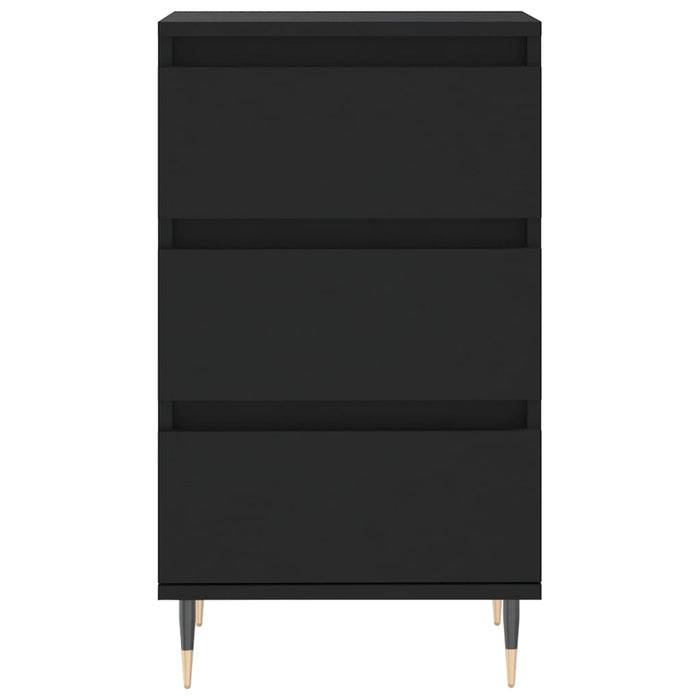 Credenza Nera 40x35x70 cm in Legno Multistrato 831085