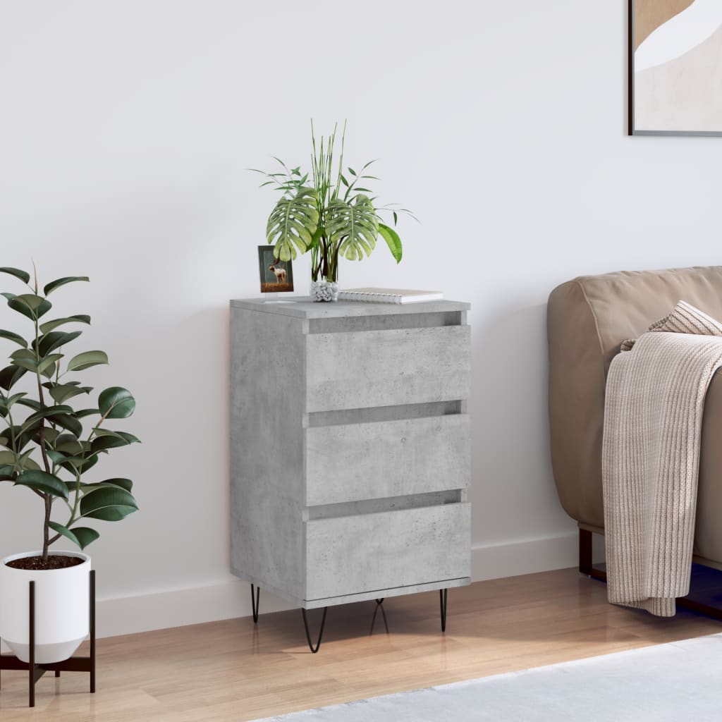 Credenza Grigio Cemento 40x35x70 cm in Legno Multistratocod mxl 104165