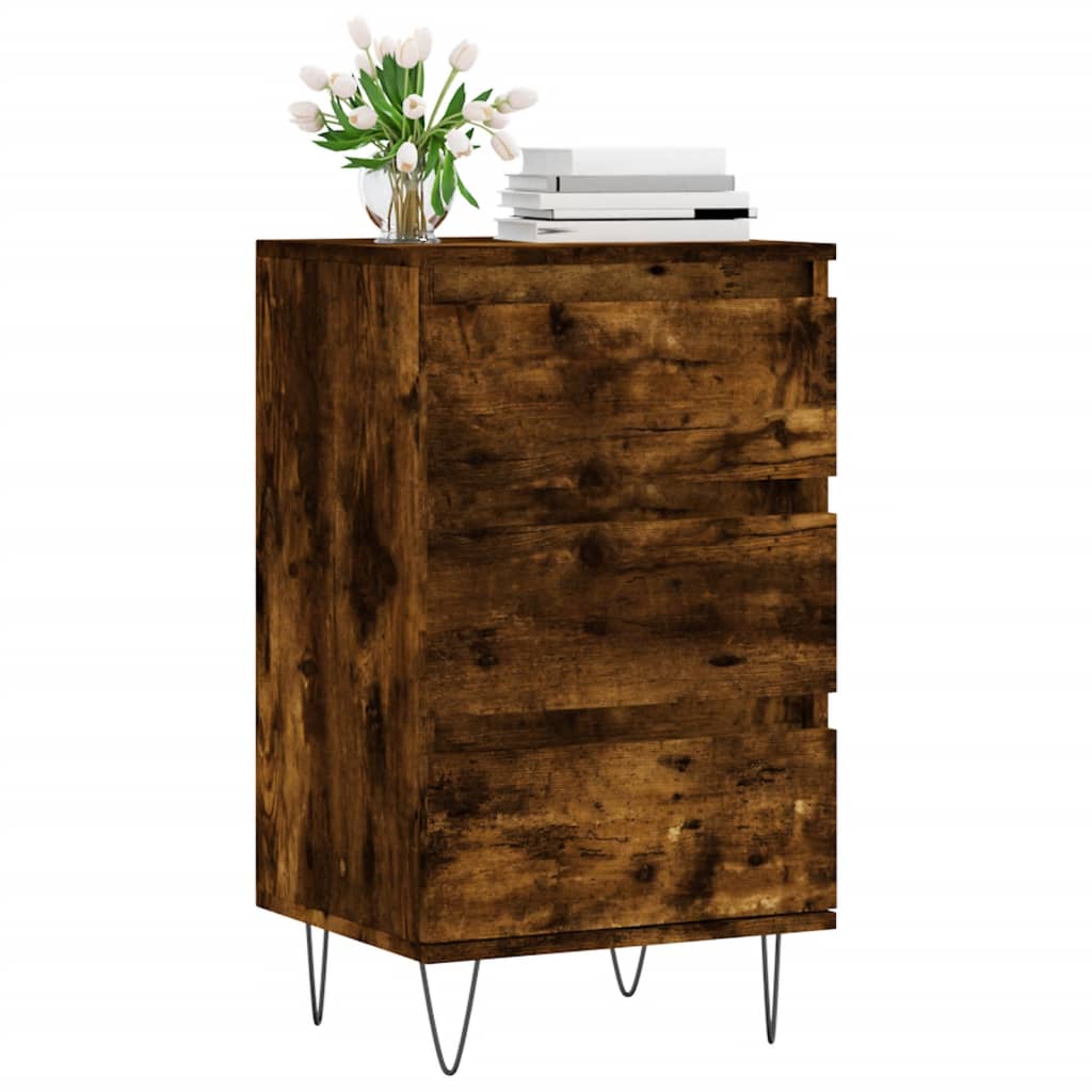 Credenza Rovere Fumo 40x35x70 cm in Legno Multistrato 831097