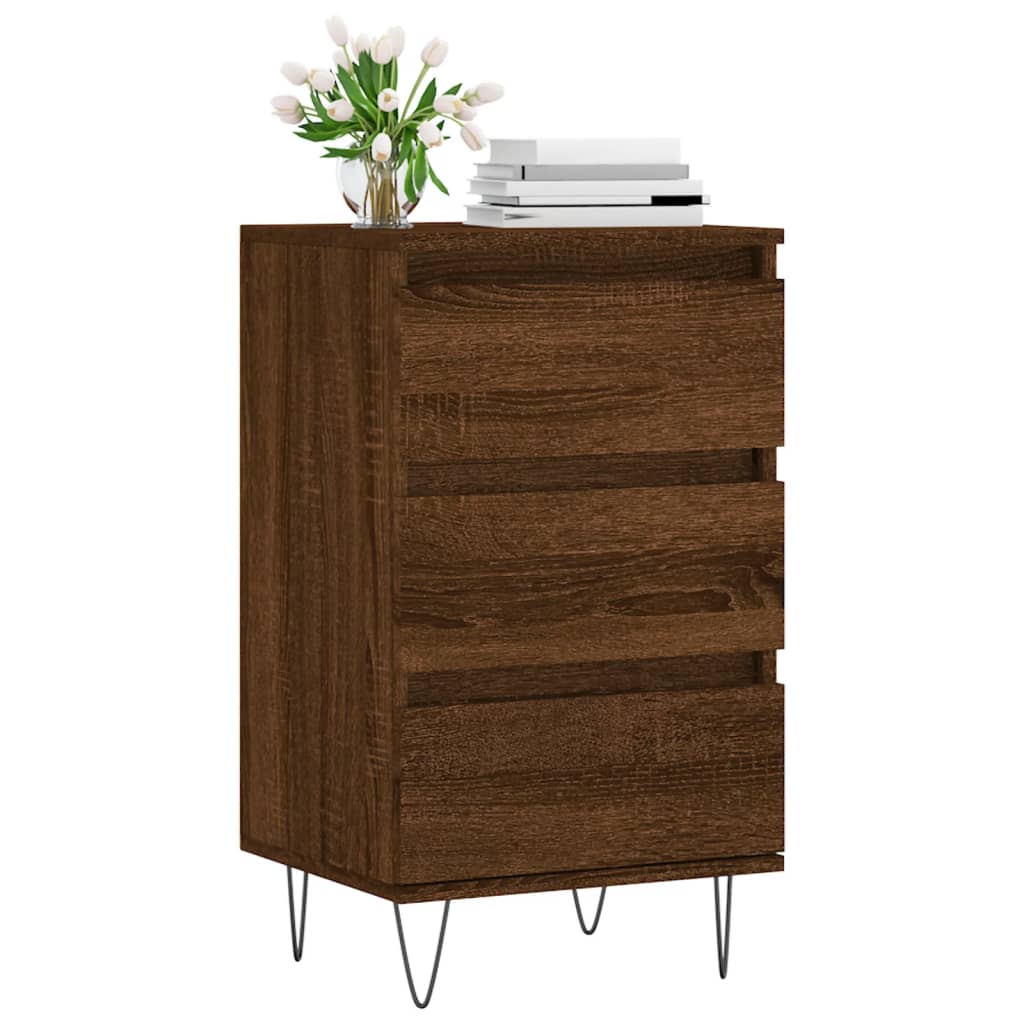 Credenza Rovere Marrone 40x35x70 cm in Legno Multistrato 831099