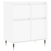 Credenza Bianco Lucido 60x35x70 cm in Legno Multistrato 831110