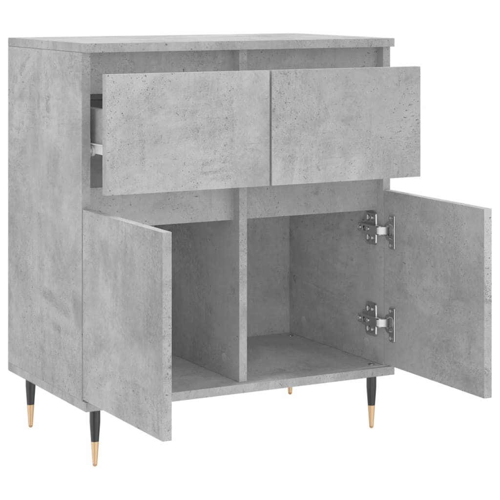 Credenza Grigio Cemento 60x35x70 cm in Legno Multistrato 831112