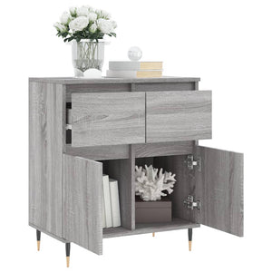 Credenza Grigio Sonoma 60x35x70 cm in Legno Multistrato 831114