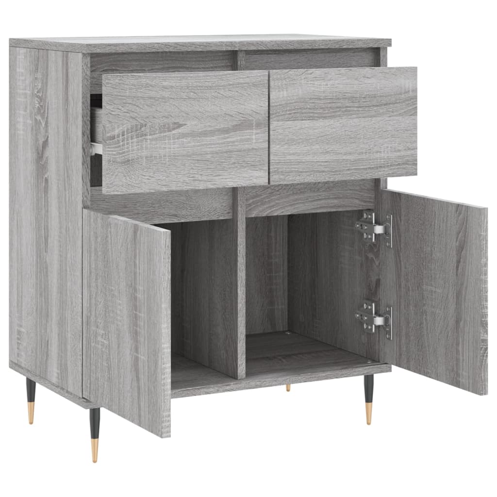 Credenza Grigio Sonoma 60x35x70 cm in Legno Multistrato 831114