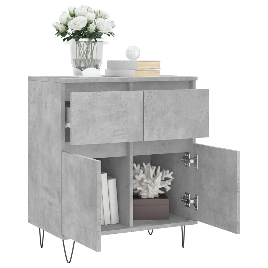 Credenza Grigio Cemento 60x35x70 cm in Legno Multistrato 831120