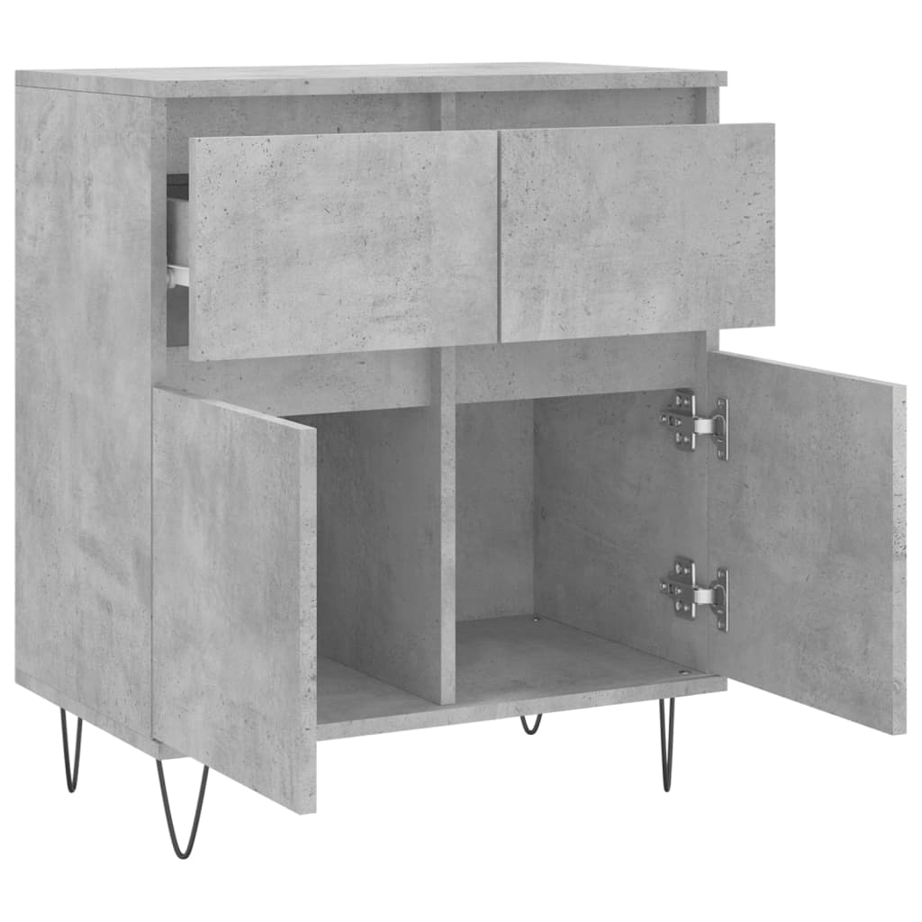 Credenza Grigio Cemento 60x35x70 cm in Legno Multistrato 831120