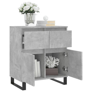 Credenza Grigio Cemento 60x35x70 cm in Legno Multistrato 831128