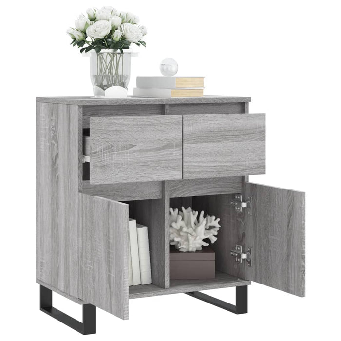 Credenza Grigio Sonoma 60x35x70 cm in Legno Multistrato 831130