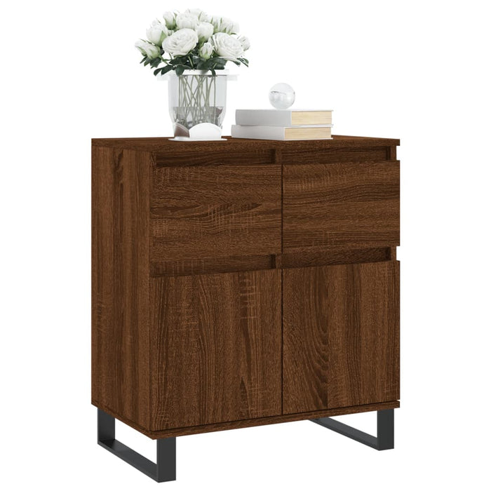 Credenza Rovere Marrone 60x35x70 cm in Legno Multistrato 831131