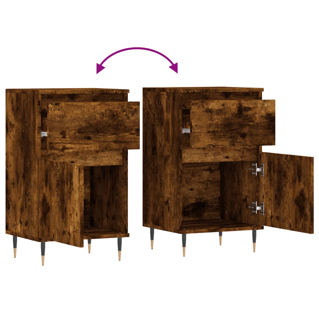 Credenza Rovere Fumo 40x35x70 cm in Legno Multistrato 831142