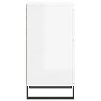 Credenza Bianco Lucido 40x35x70 cm in Legno Multistrato 831168