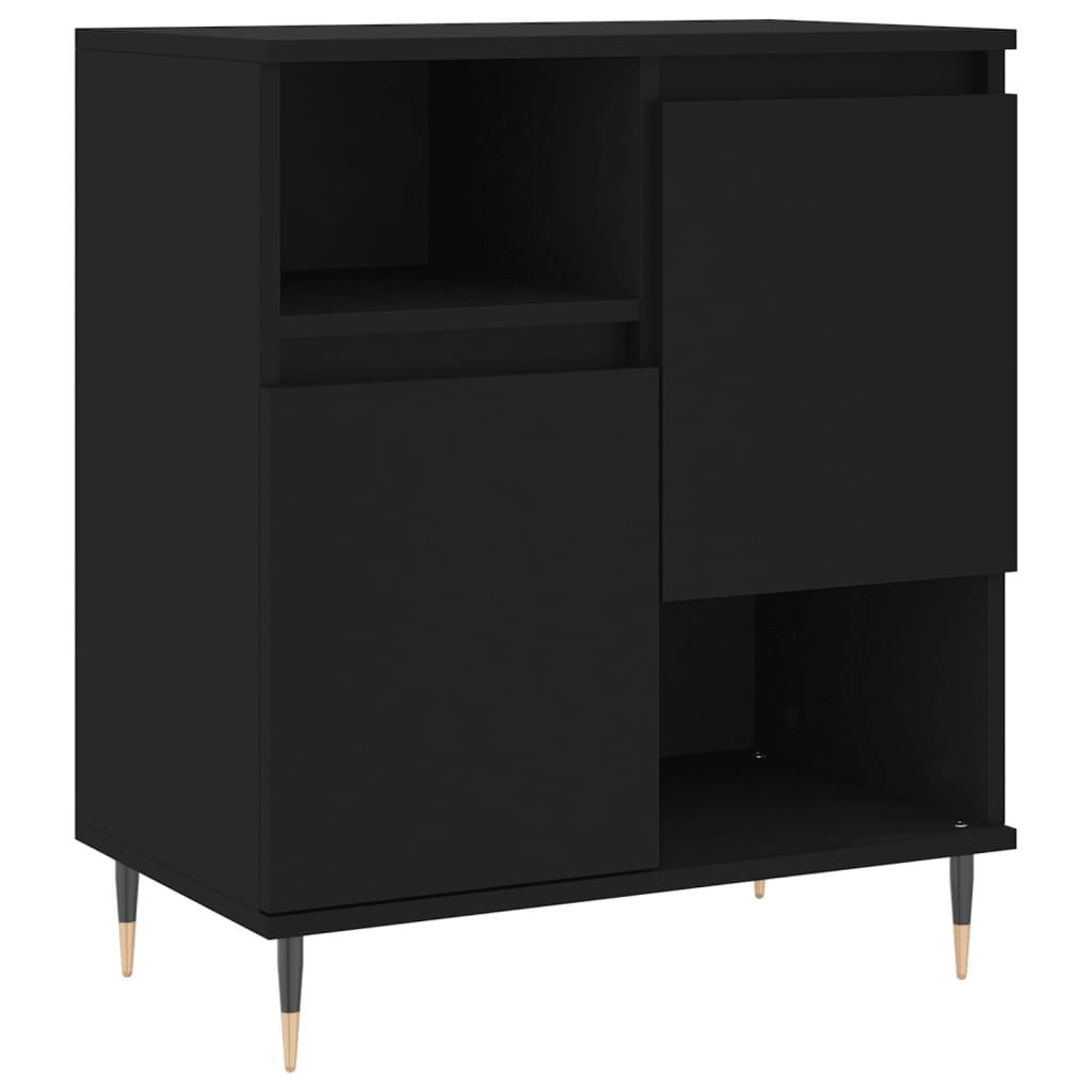 Credenza Nero 60x35x70 cm in Legno Multistrato 831181