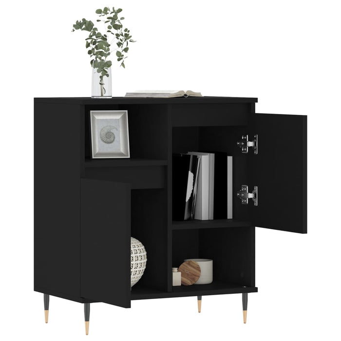 Credenza Nero 60x35x70 cm in Legno Multistrato 831181